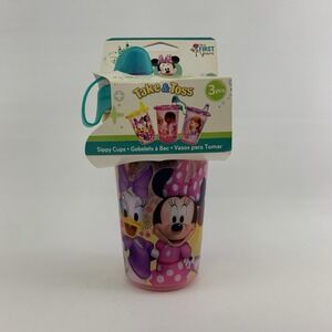 Disney Take & Toss Travel Sippy Cups Minnie Mouse Doc McStuffins Sofia